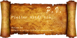 Pieller Vitália névjegykártya